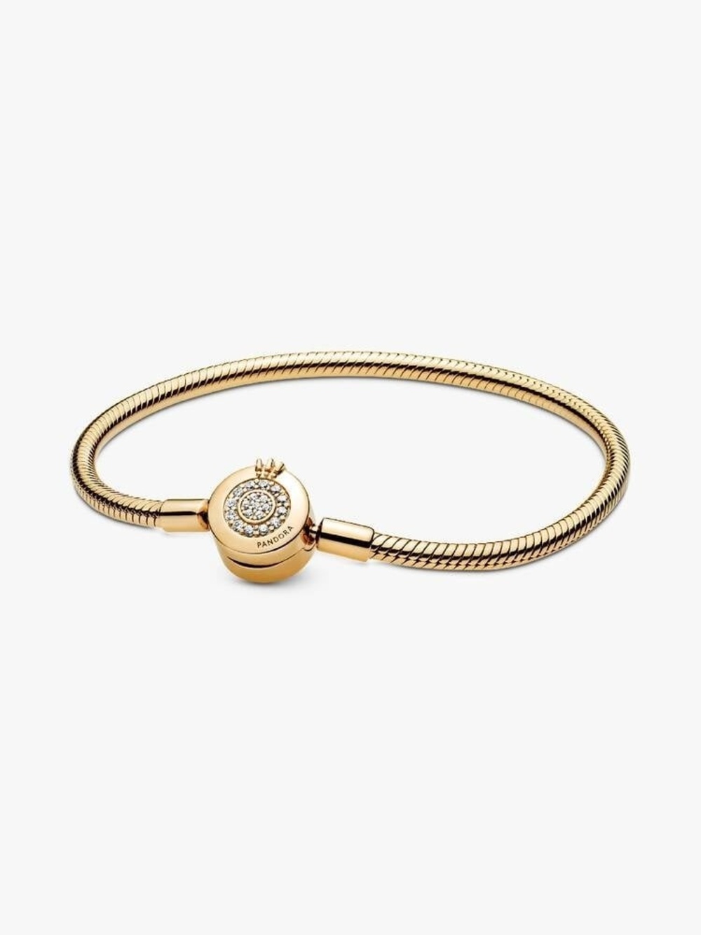 Pandora Moments Sparkling Crown O Snake Chain Bracelet
